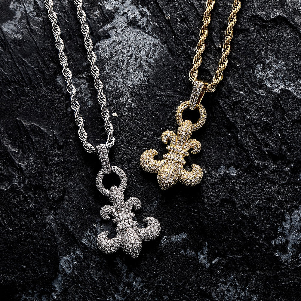 Fleur-de-lis Pendant with Chain